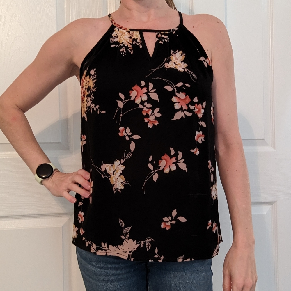 NWT | Papermoon | Barita Keyhole Blouse | Black | SP